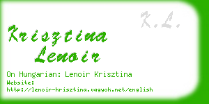 krisztina lenoir business card